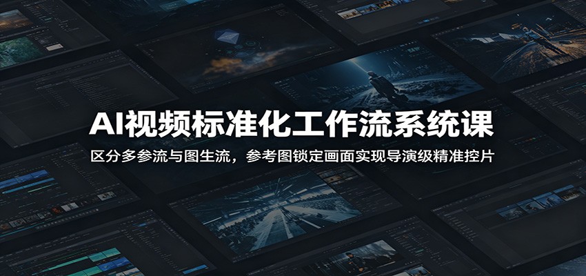 AI视频标准化工作流系统课：区分多参流与图生流，参考图锁定画面实现导演级精准控片-云讯网创