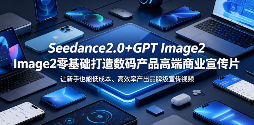 Seedance2.0+GPT Image2零基础打造数码产品高端商业宣传片，让新手也能低成本、高效率产出品牌级宣传视频-云讯网创