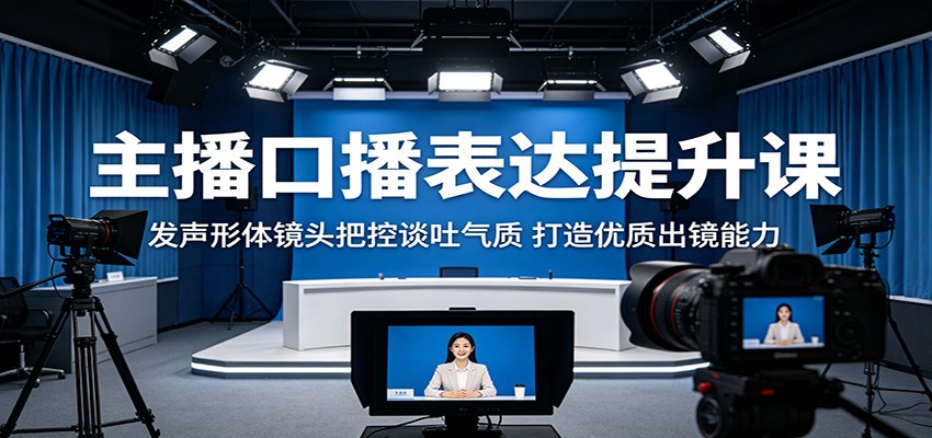 主播口播表达提升课：发声形体镜头把控谈吐气质，打造优质出镜能力-云讯网创