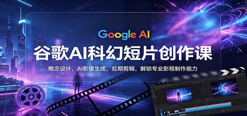谷歌AI科幻短片创作课：概念设计，AI影像生成，后期剪辑，解锁专业影视制作能力-云讯网创