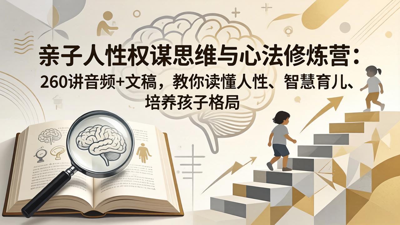 亲子人性权谋思维与心法修炼营：260讲音频+文稿，教你读懂人性、智慧育儿、培养孩子格局-云讯网创