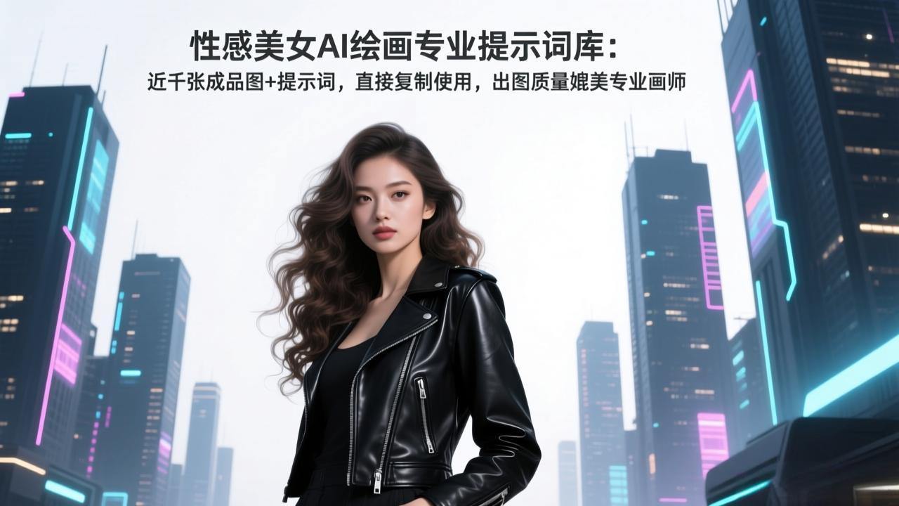 性感美女AI绘画专业提示词库：近千张成品图+提示词，直接复制使用，出图质量媲美专业画师-云讯网创