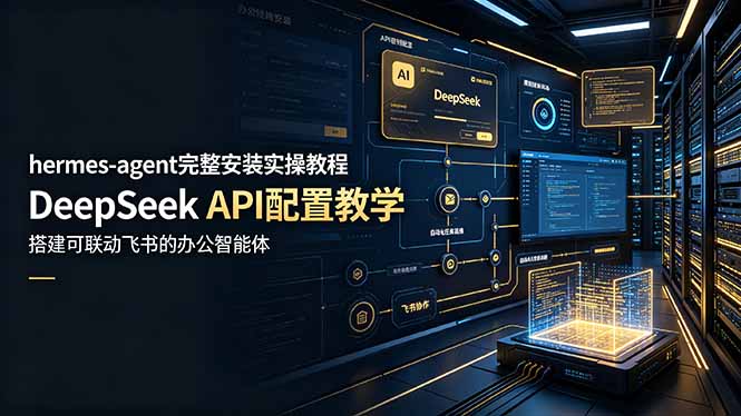 hermes-agent完整安装实操教程，DeepSeek API配置教学，搭建可联动飞书的办公智能体-云讯网创