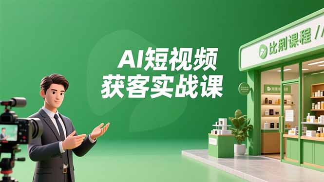 AI短视频获客实战课，数字人创作、实体行业应用、精准引流，30天获取客源月入6万+-云讯网创