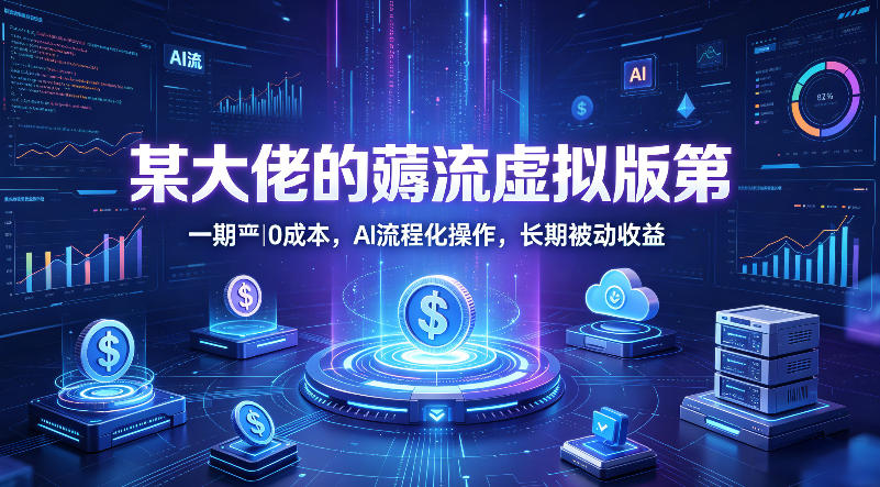 某大佬的薅流虚拟版第一期丨0成本，AI流程化操作，长期被动收益-云讯网创