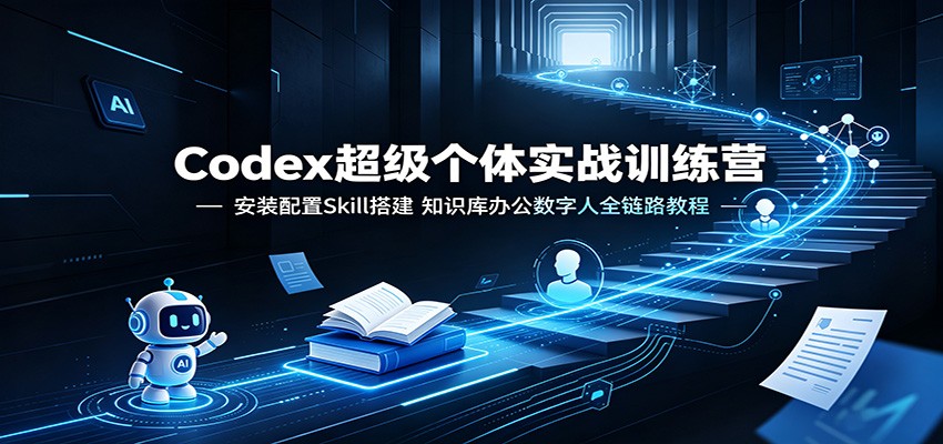 Codex超级个体实战训练营：安装配置Skill搭建，知识库办公数字人全链路教程-云讯网创
