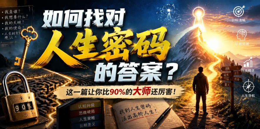 付费文章：如何找对人生密码的答案？这一篇让你比90%的大师还厉害！-云讯网创