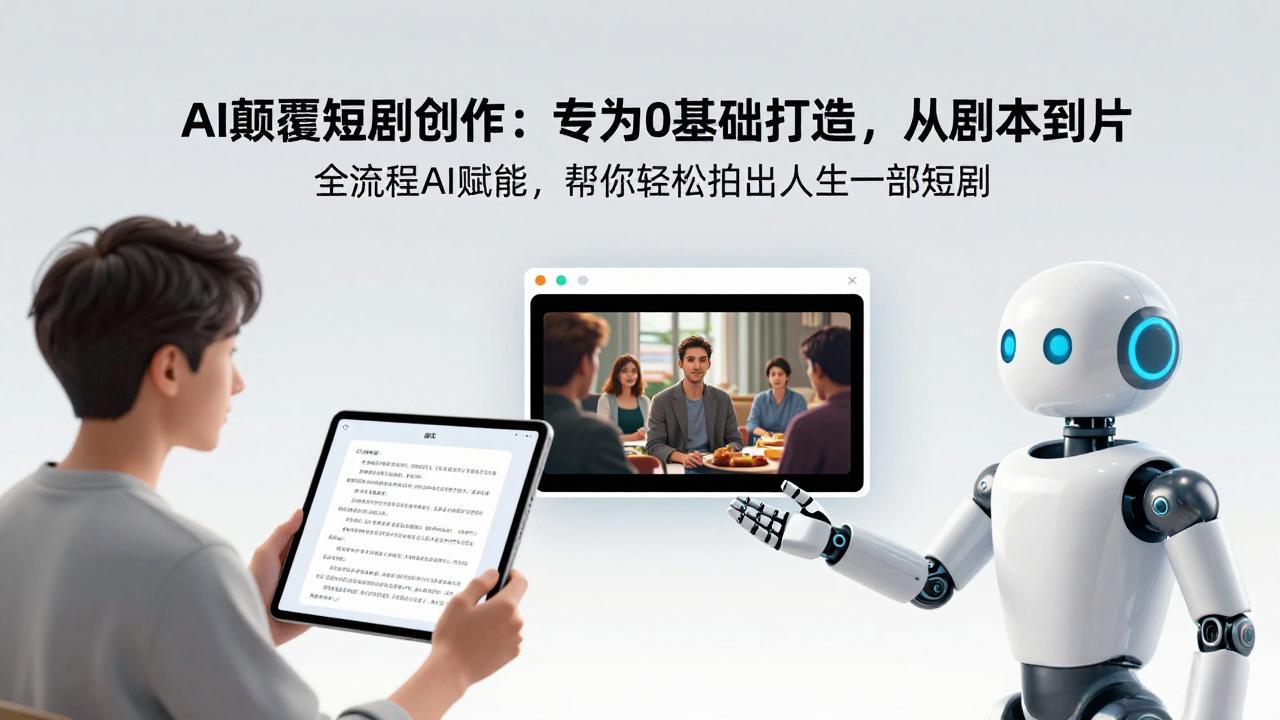 AI颠覆短剧创作：专为0基础打造，从剧本到成片全流程AI赋能，帮你轻松拍出人生第一部短剧-云讯网创