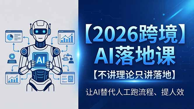 2026跨境AI落地课，不讲理论只讲落地，让AI替代人工跑流程、提人效-云讯网创