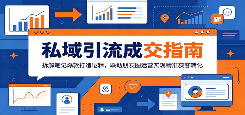私域引流成交指南：拆解笔记爆款打造逻辑，联动朋友圈运营实现精准获客转化-云讯网创