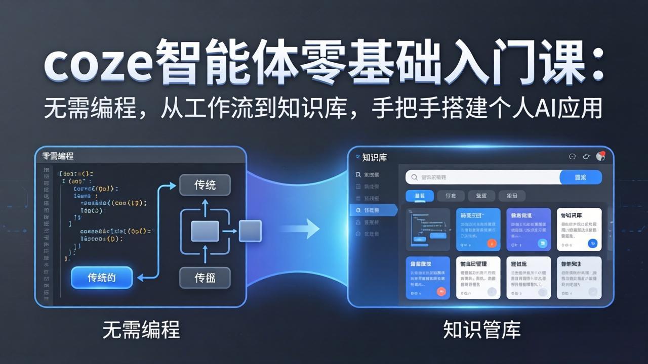 coze智能体零基础入门课：无需编程，从工作流到知识库，手把手搭建个人AI应用-云讯网创