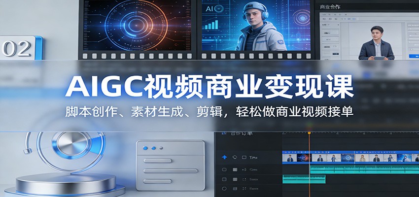 AIGC视频商业变现课：脚本创作、素材生成、剪辑，轻松做商业视频接单-云讯网创