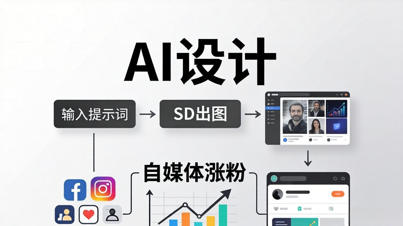 人人都是AI设计师：SD出图+自媒体涨粉一站教学，告别图文素材焦虑，AI设计让你轻松避开内卷-云讯网创