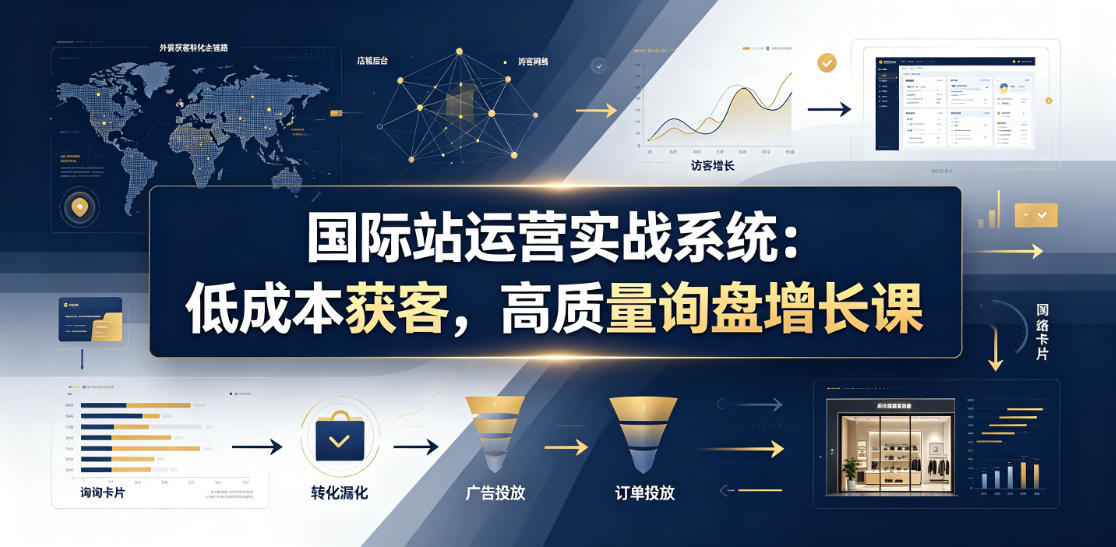 国际站运营实战系统:低成本获客,高质量询盘增长课(更新26年)-云讯网创