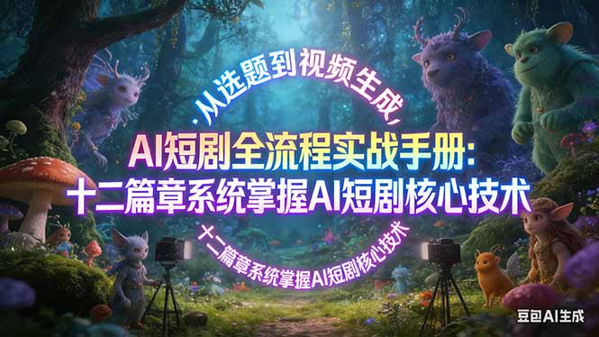 AI 短剧全流程实战手册：从选题到视频生成，十二篇章系统掌握 AI 短剧核心技术-云讯网创