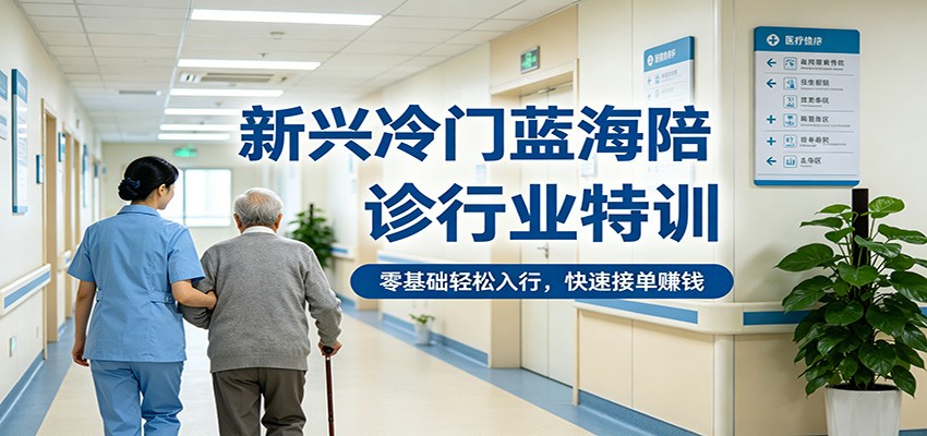 新兴冷门蓝海陪诊行业特训，零基础轻松入行，快速接单赚钱-云讯网创
