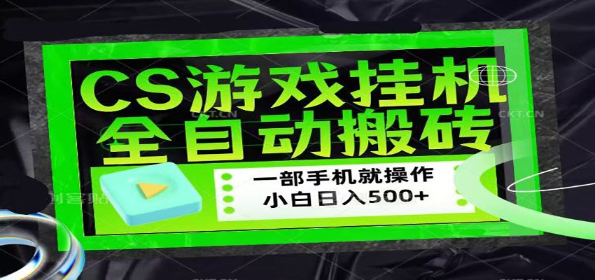 CSGO游戏挂机捡漏搬砖，超稳定的项目，带领1000+小白实现日入500+-云讯网创