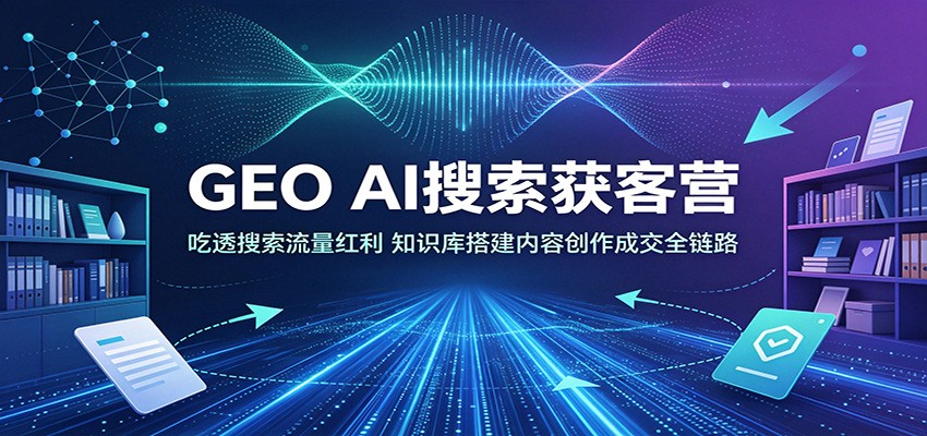GEO AI搜索获客营：吃透搜索流量红利，知识库搭建内容创作成交全链路-云讯网创