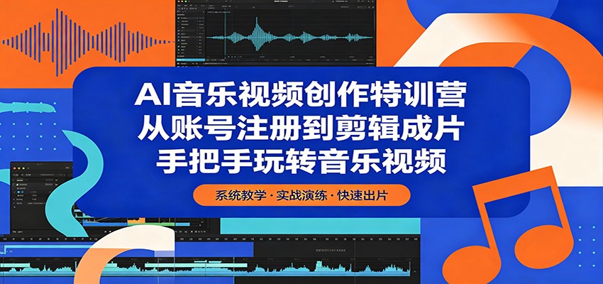 AI音乐视频创作特训营：从账号注册到剪辑成片，手把手玩转音乐视频-云讯网创