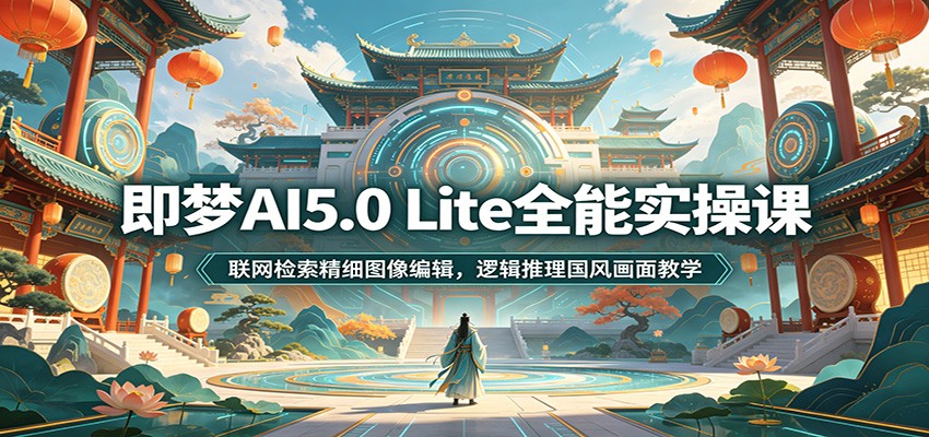 即梦AI5.0 Lite全能实操课：联网检索精细图像编辑，逻辑推理国风画面教学-云讯网创