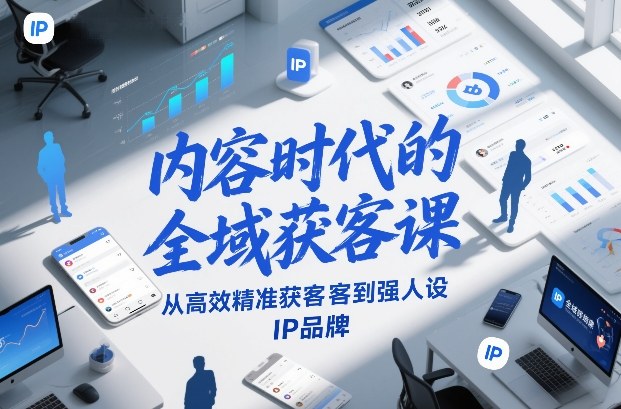 内容时代的全域获客课，从高效精准获客到强人设IP品牌-云讯网创