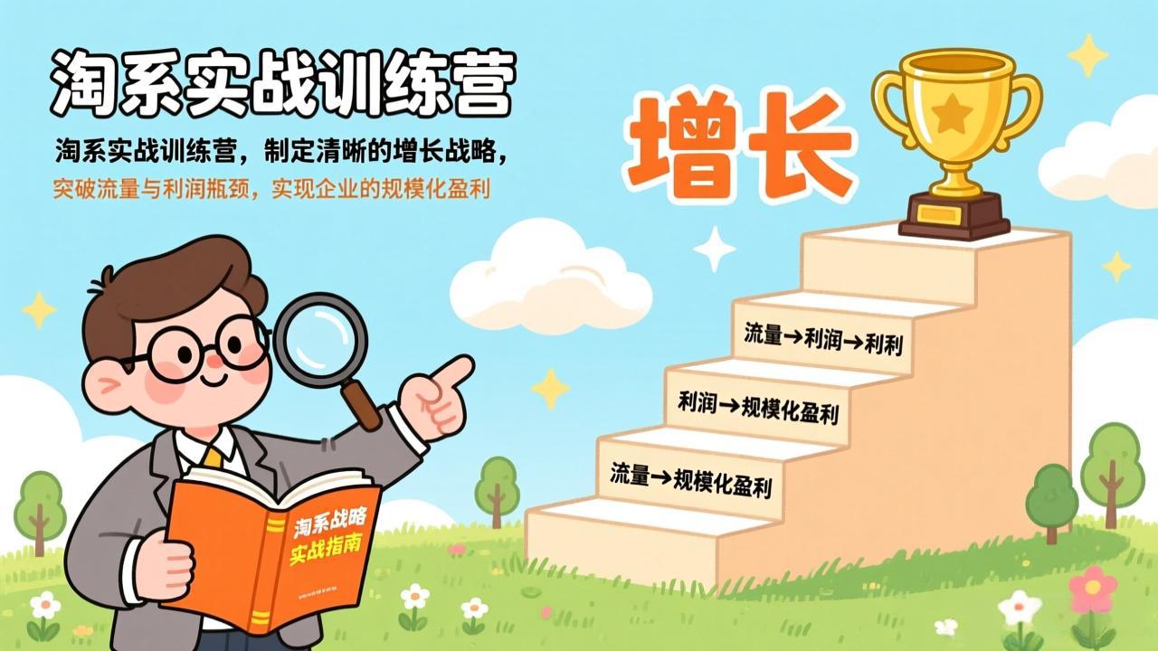 淘系实战训练营,制定清晰的增长战略,突破流量与利润瓶颈,实现企业的规模化盈利-云讯网创