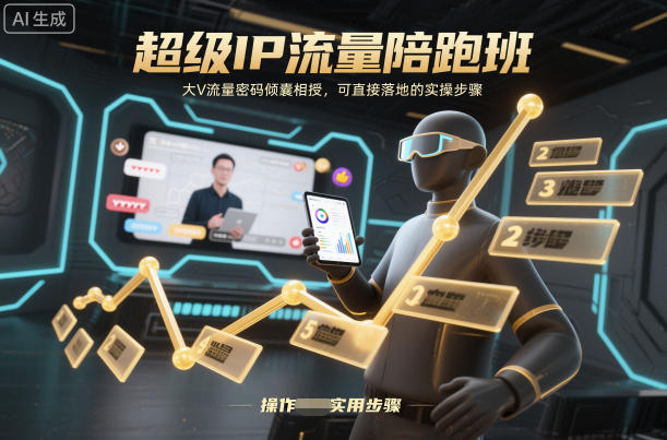 超级IP流量陪跑班，大V流量密码倾囊相授，可直接落地的实操步骤-云讯网创