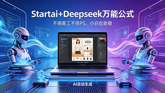 AI自动做电商详情页：Startai+Deepseek万能公式，不用美工不用PS，小白也能做-云讯网创